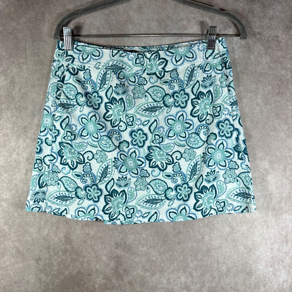 RipSkirt Hawaii Skirt Women Small White Blue Paisley Floral Wrap Quick Dry Beach